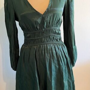 Elegant Green Long Sleeve Dress medium heart and soul vintage Christmas